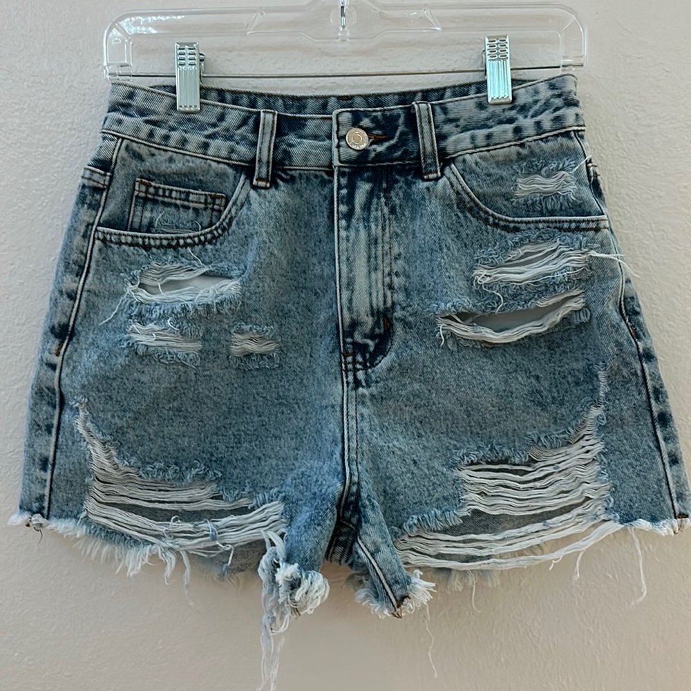 Ripped Jean Shorts